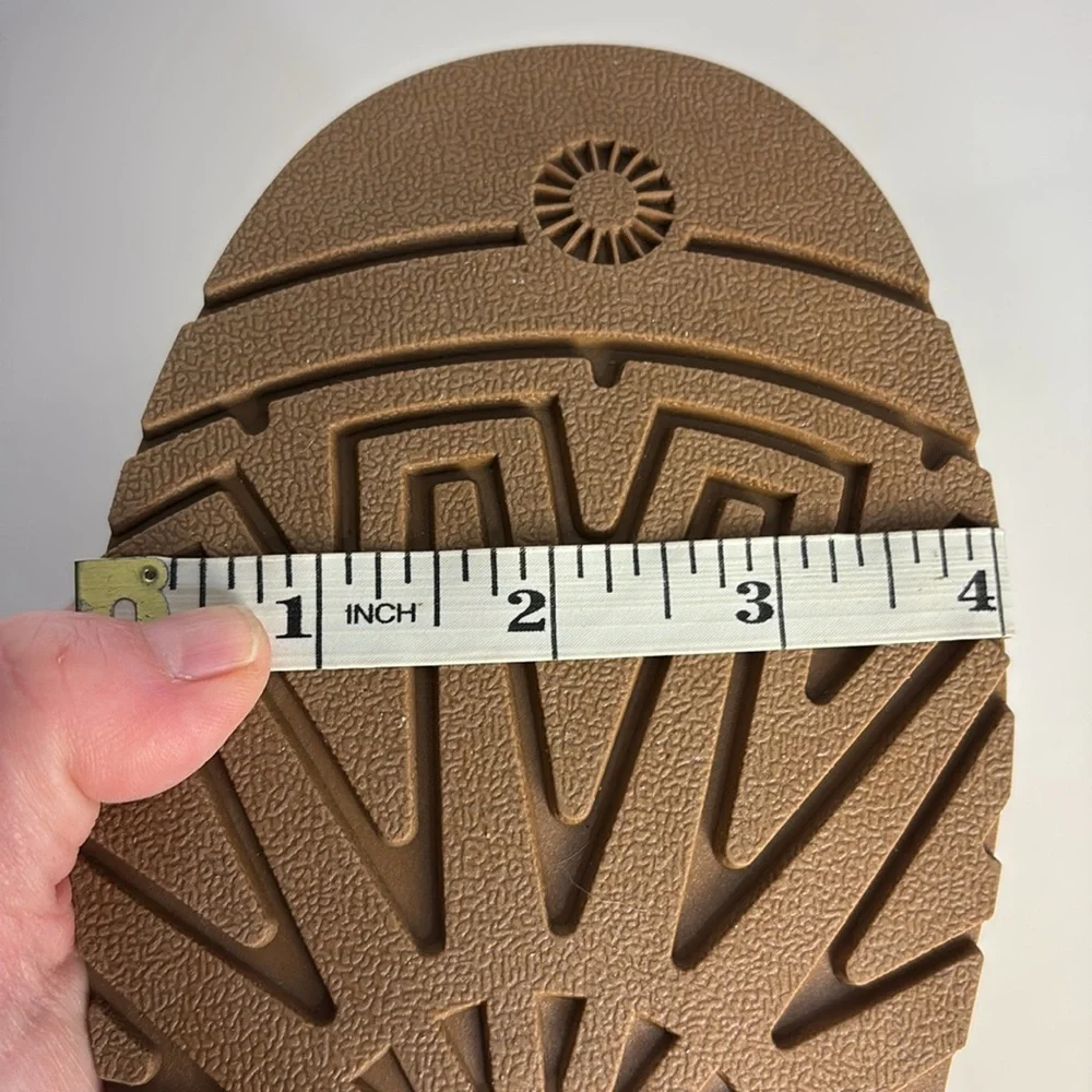 New Faux Suede Mini Boots Booties Tan Slippers Faux Fur Lined Women's Size 9.5 - Picture 7 of 8